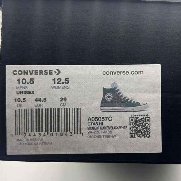 Converse Chuck Taylor All Star Hi Men’s Sz 10.5 Hacked Paisley Patterns Sneakers - Picture 10 of 10